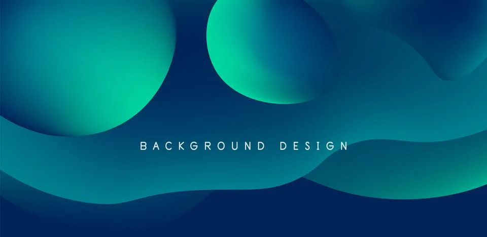 Abstract background fluid bubbles and wave elements. Template for covers Stockillustratie