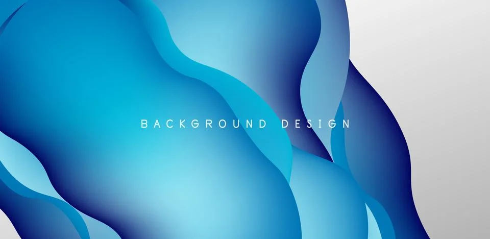 Abstract background fluid bubbles and wave elements. Template for covers 스톡 일러스트