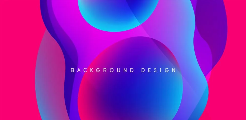Abstract background fluid bubbles and wave elements. Template for covers イラスト素材