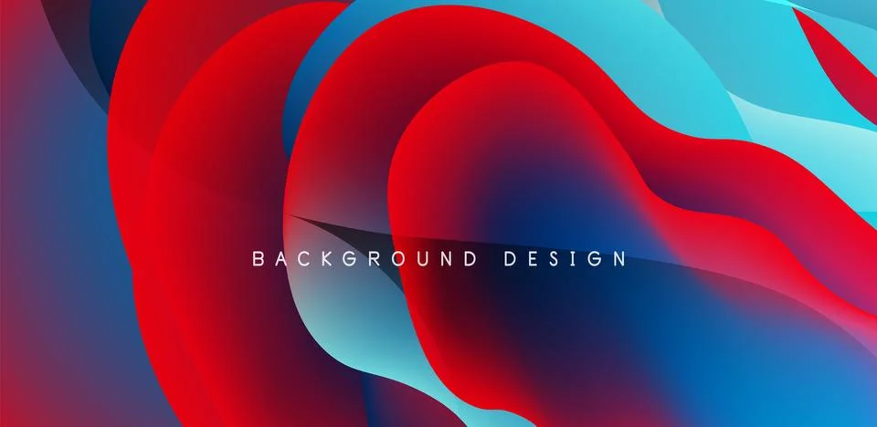 Abstract background fluid bubbles and wave elements. Template for covers 스톡 일러스트