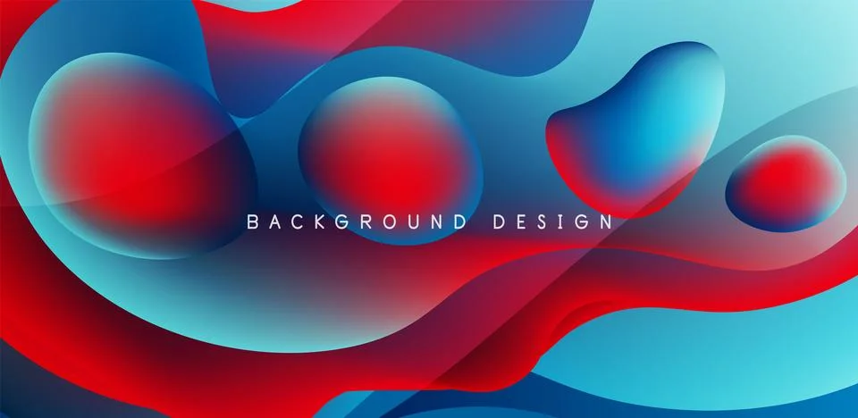 Abstract background fluid bubbles and wave elements. Template for covers イラスト素材