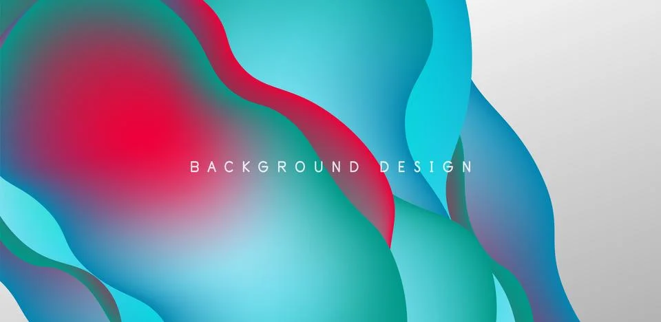 Abstract background fluid bubbles and wave elements. Template for covers 스톡 일러스트