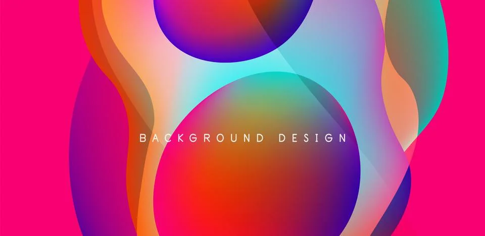 Abstract background fluid bubbles and wave elements. Template for covers Stock Illustration