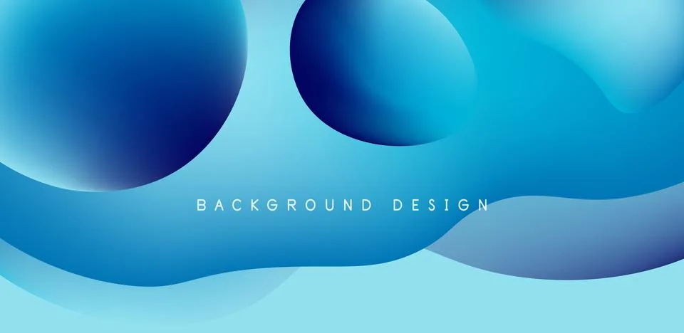Abstract background fluid bubbles and wave elements. Template for covers Stock Illustration