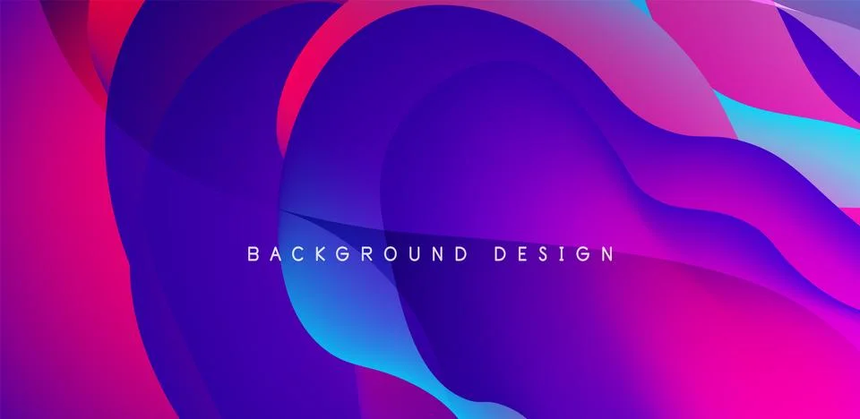 Abstract background fluid bubbles and wave elements. Template for covers Illustrazione stock