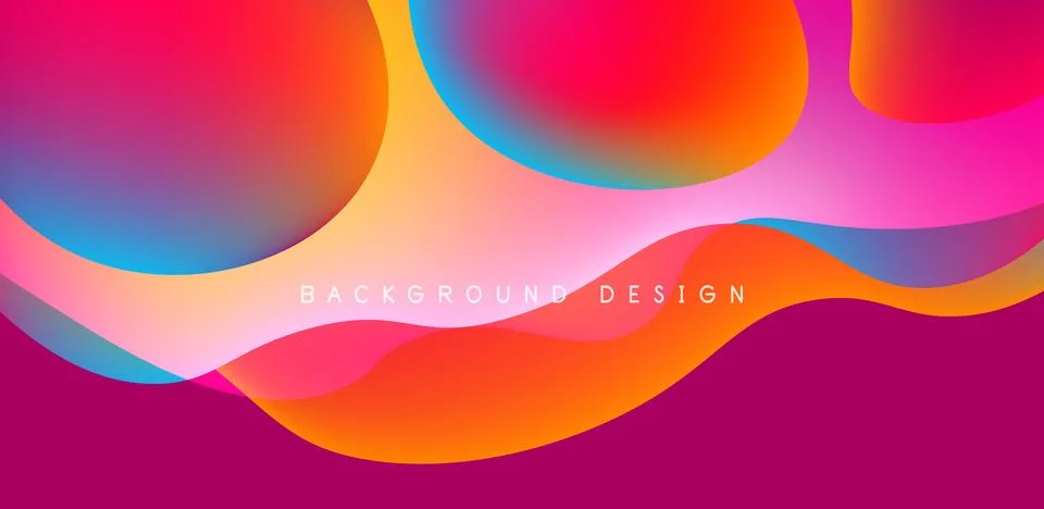 Abstract background fluid bubbles and wave elements. Template for covers 스톡 일러스트