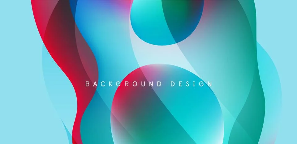 Abstract background fluid bubbles and wave elements. Template for covers 스톡 일러스트