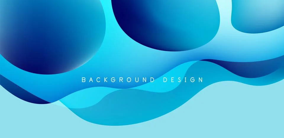 Abstract background fluid bubbles and wave elements. Template for covers 스톡 일러스트