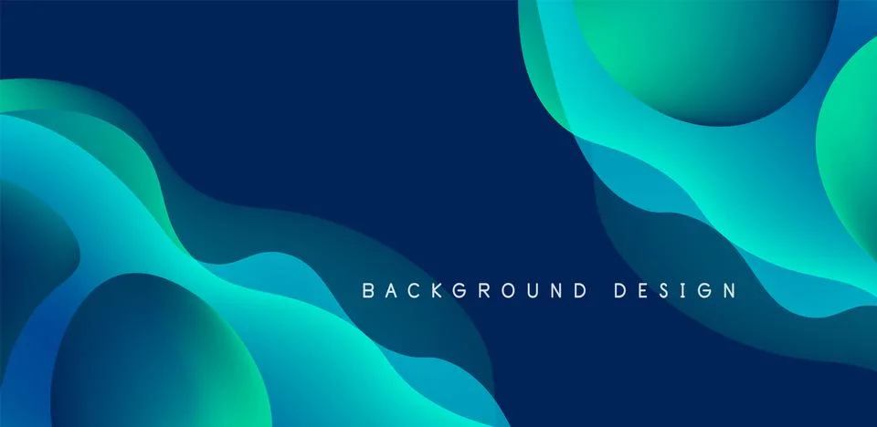 Abstract background fluid bubbles and wave elements. Template for covers イラスト素材