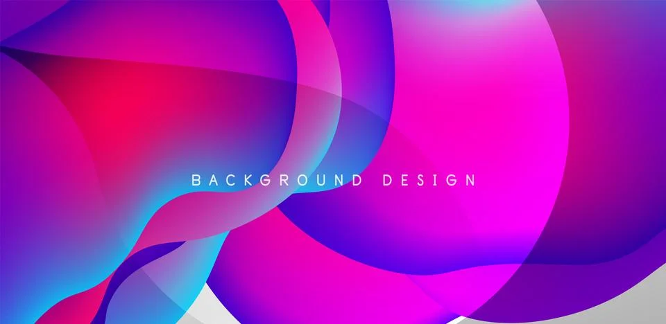Abstract background fluid bubbles and wave elements. Template for covers Illustrazione stock