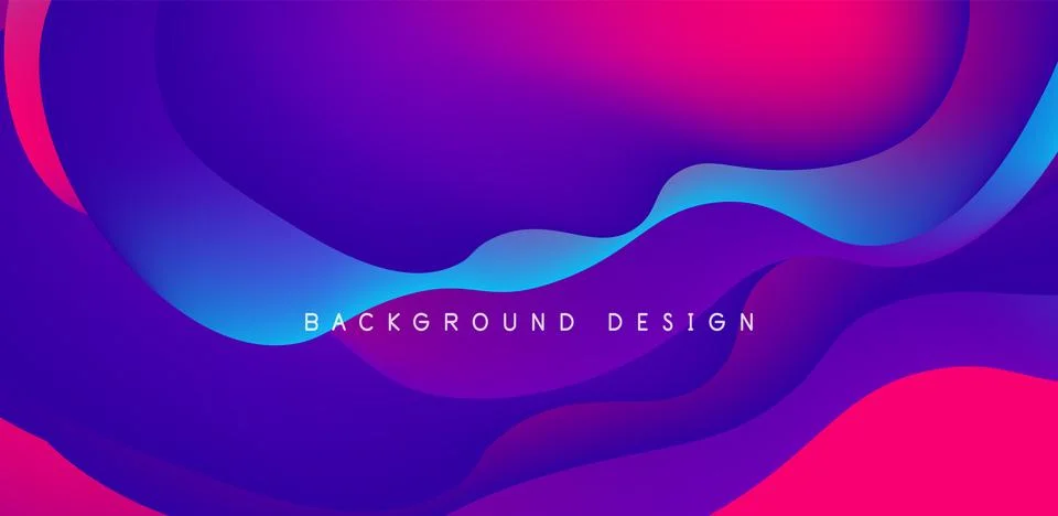 Abstract background fluid bubbles and wave elements. Template for covers Stock Illustration