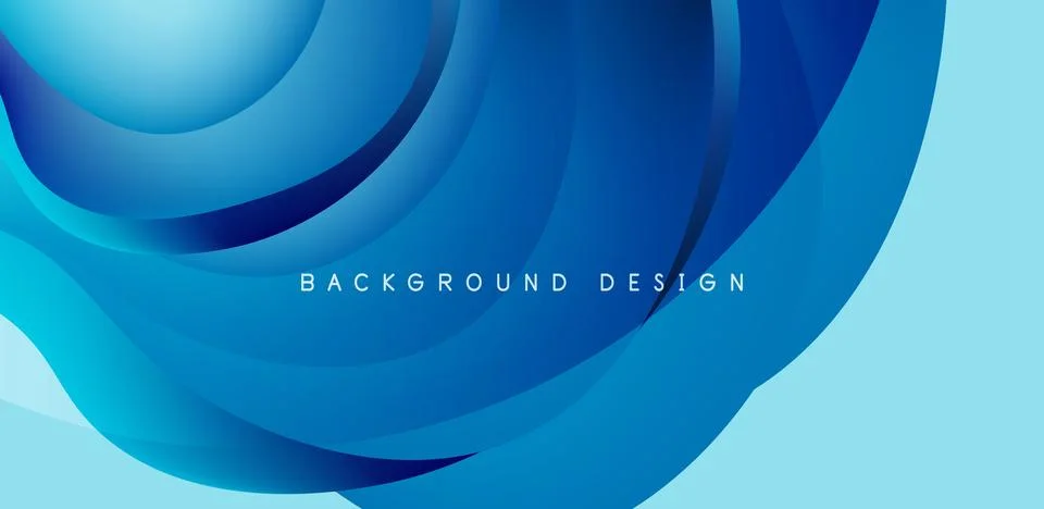 Abstract background fluid bubbles and wave elements. Template for covers Illustrazione stock