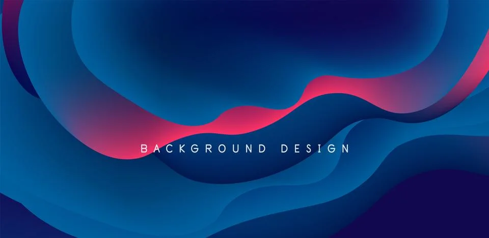 Abstract background fluid bubbles and wave elements. Template for covers Stock Illustration