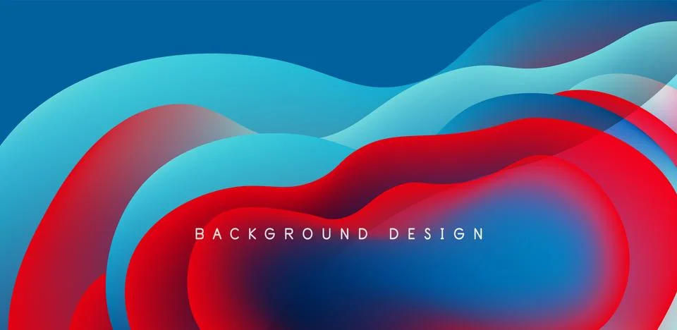 Abstract background fluid bubbles and wave elements. Template for covers Stock Illustration