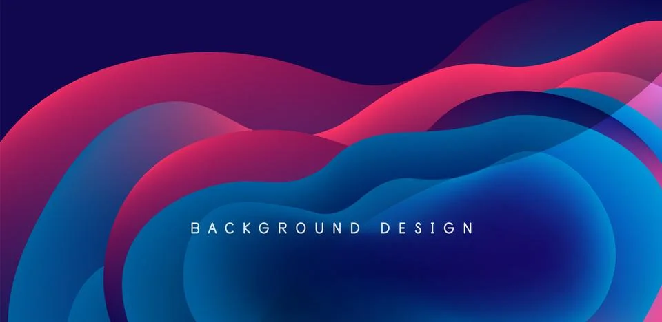 Abstract background fluid bubbles and wave elements. Template for covers Stock Illustration