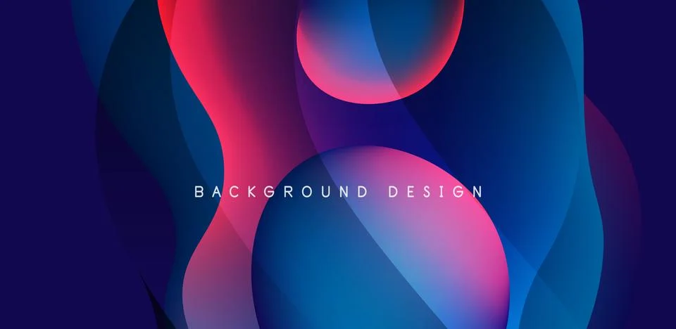 Abstract background fluid bubbles and wave elements. Template for covers 스톡 일러스트