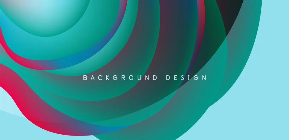 Abstract background fluid bubbles and wave elements. Template for covers Stock Illustration