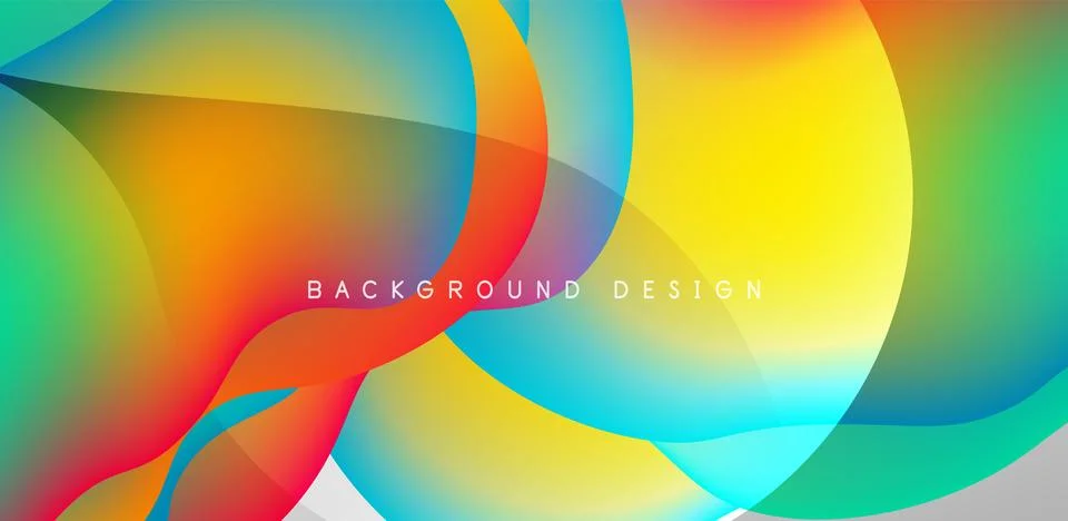Abstract background fluid bubbles and wave elements. Template for covers Stock Illustration