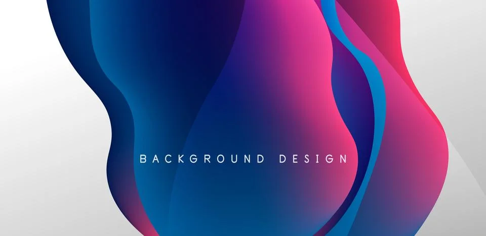 Abstract background fluid bubbles and wave elements. Template for covers Illustrazione stock