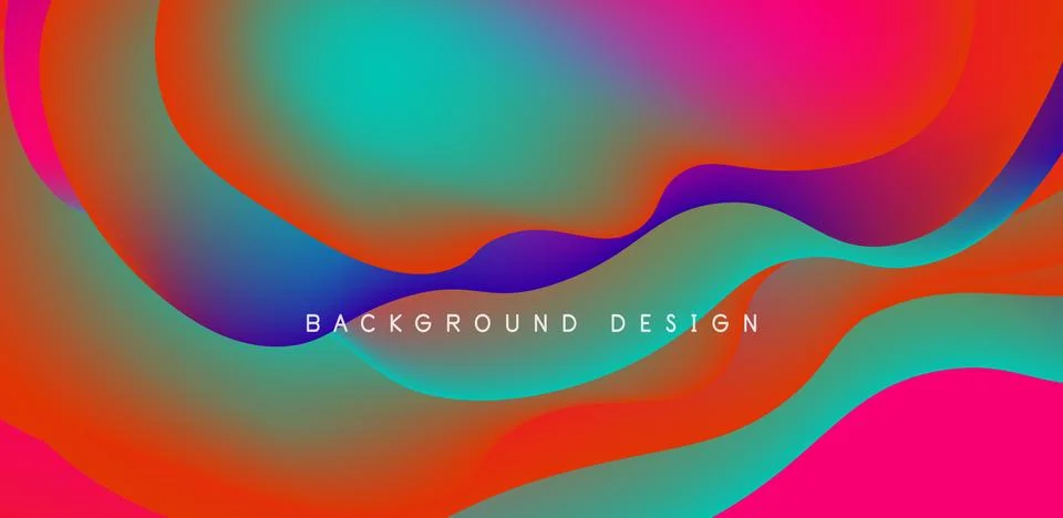 Abstract background fluid bubbles and wave elements. Template for covers Stock Illustration