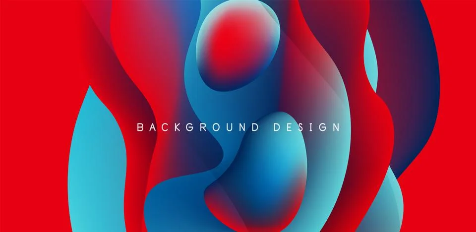 Abstract background fluid bubbles and wave elements. Template for covers 스톡 일러스트