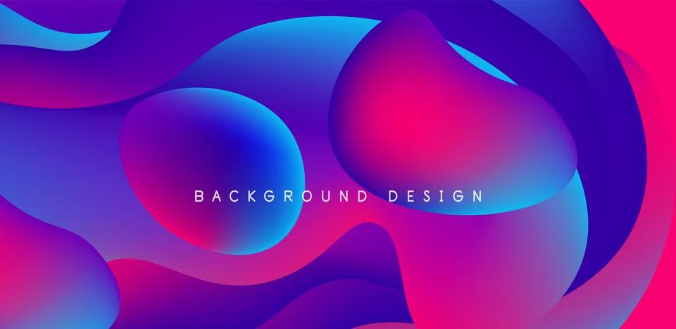Abstract background fluid bubbles and wave elements. Template for covers 스톡 일러스트