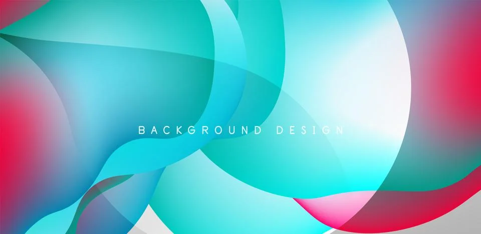 Abstract background fluid bubbles and wave elements. Template for covers Stockillustratie