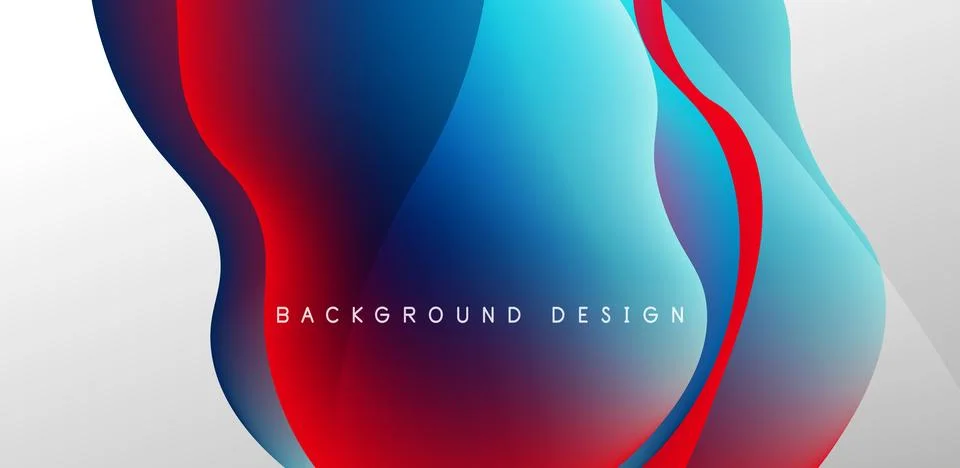 Abstract background fluid bubbles and wave elements. Template for covers 스톡 일러스트