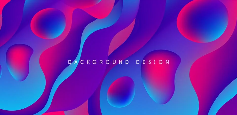 Abstract background fluid bubbles and wave elements. Template for covers 스톡 일러스트