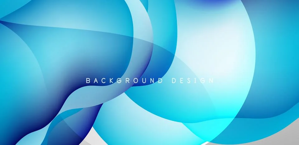 Abstract background fluid bubbles and wave elements. Template for covers Illustrazione stock