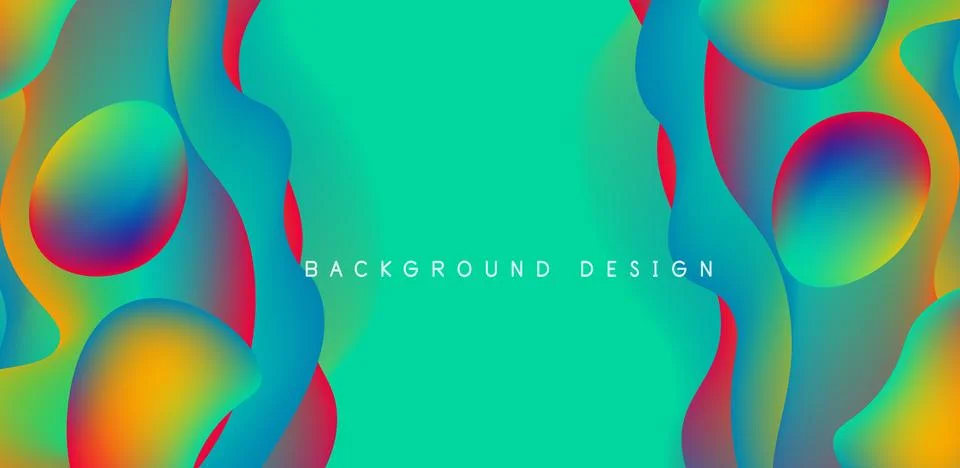 Abstract background fluid bubbles and wave elements. Template for covers 스톡 일러스트