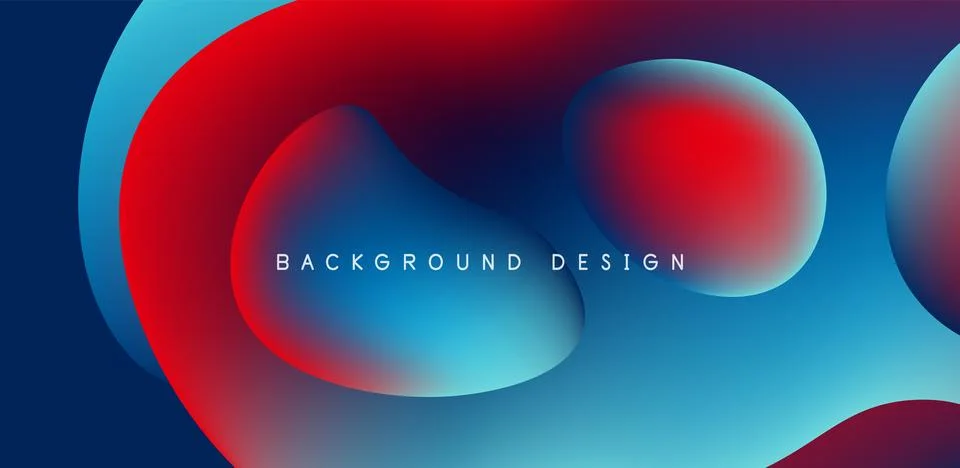 Abstract background fluid bubbles and wave elements. Template for covers イラスト素材