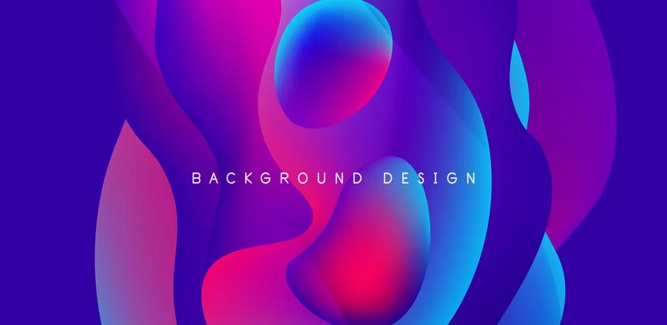 Abstract background fluid bubbles and wave elements. Template for covers 스톡 일러스트