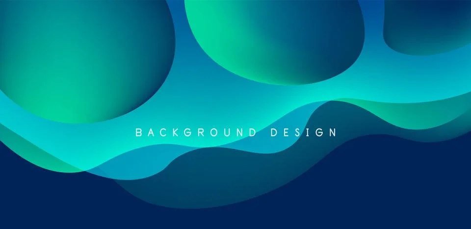 Abstract background fluid bubbles and wave elements. Template for covers イラスト素材