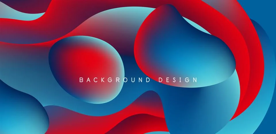 Abstract background fluid bubbles and wave elements. Template for covers 스톡 일러스트
