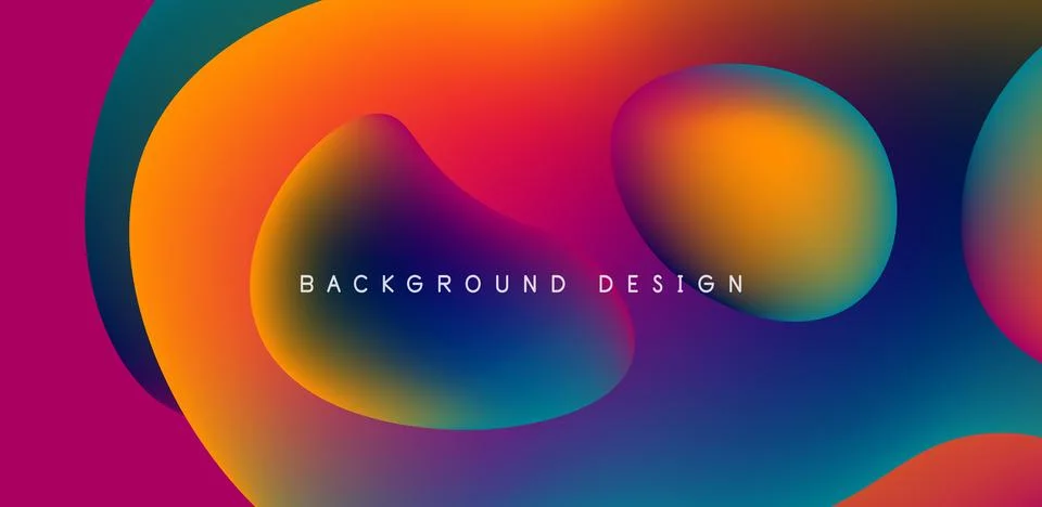 Abstract background fluid bubbles and wave elements. Template for covers 스톡 일러스트