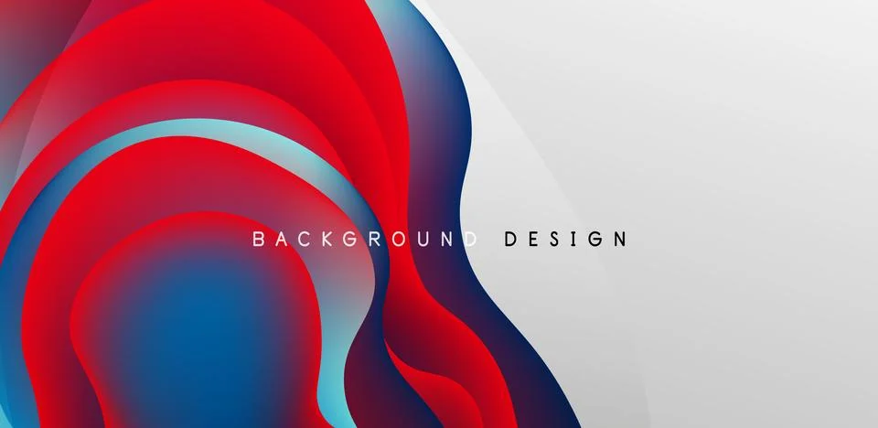 Abstract background fluid bubbles and wave elements. Template for covers イラスト素材