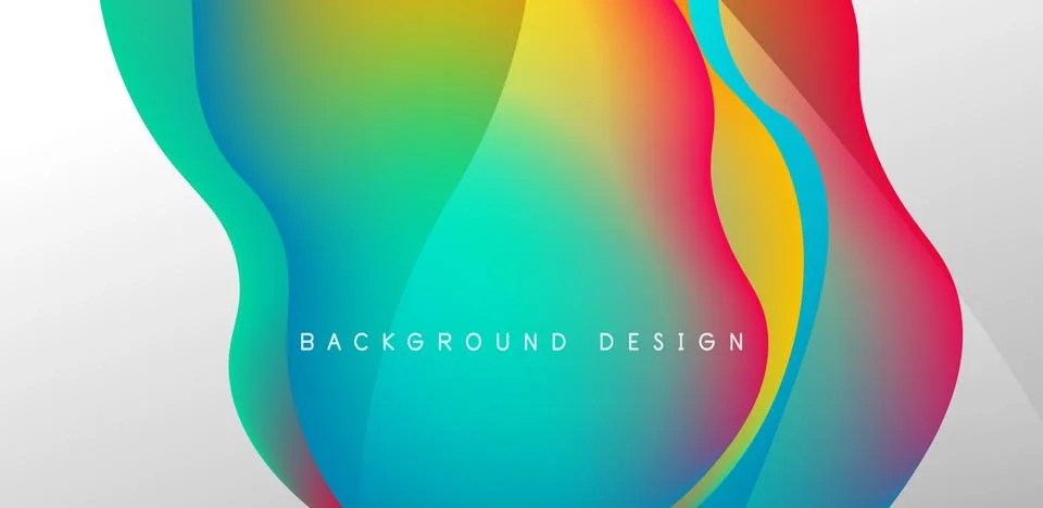 Abstract background fluid bubbles and wave elements. Template for covers イラスト素材
