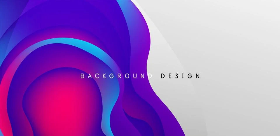 Abstract background fluid bubbles and wave elements. Template for covers Stockillustratie