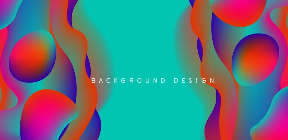 Abstract background fluid bubbles and wave elements. Template for covers Stockillustratie