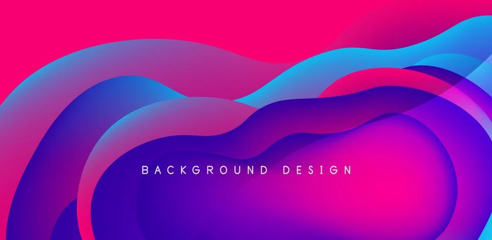 Abstract background fluid bubbles and wave elements. Template for covers Stockillustratie