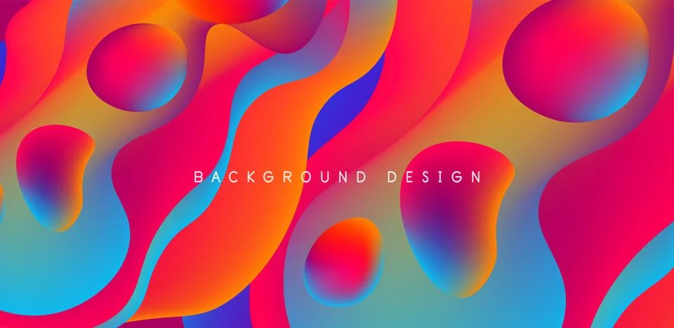 Abstract background fluid bubbles and wave elements. Template for covers 스톡 일러스트