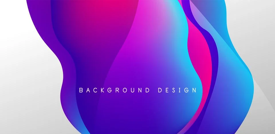 Abstract background fluid bubbles and wave elements. Template for covers Illustrazione stock