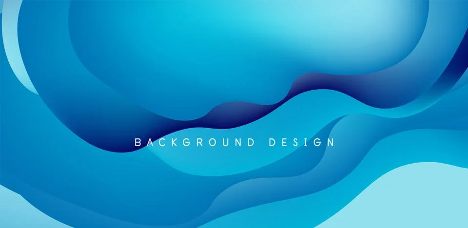 Abstract background fluid bubbles and wave elements. Template for covers Stock Illustration