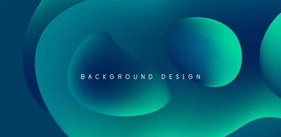 Abstract background fluid bubbles and wave elements. Template for covers Stock Illustration