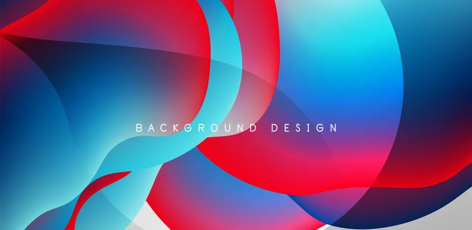 Abstract background fluid bubbles and wave elements. Template for covers Illustrazione stock