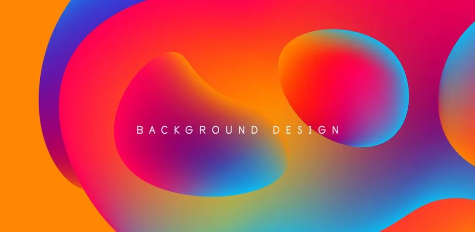 Abstract background fluid bubbles and wave elements. Template for covers イラスト素材