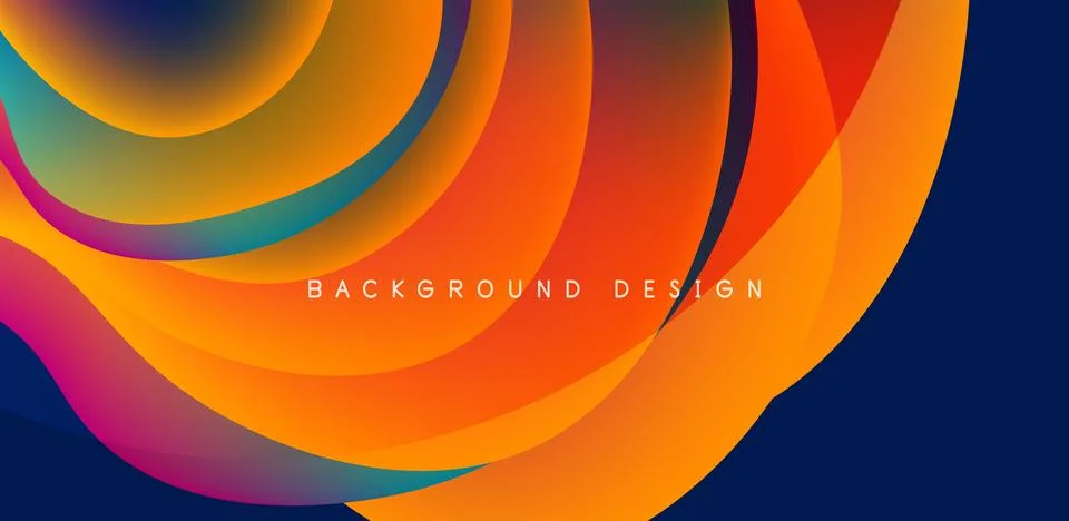 Abstract background fluid bubbles and wave elements. Template for covers イラスト素材