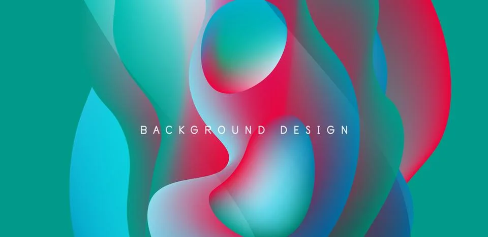 Abstract background fluid bubbles and wave elements. Template for covers 스톡 일러스트