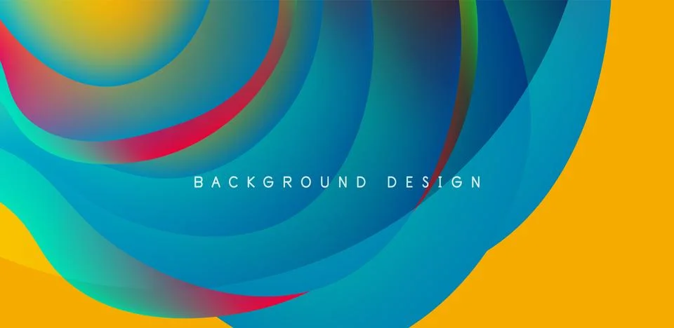 Abstract background fluid bubbles and wave elements. Template for covers Stock Illustration